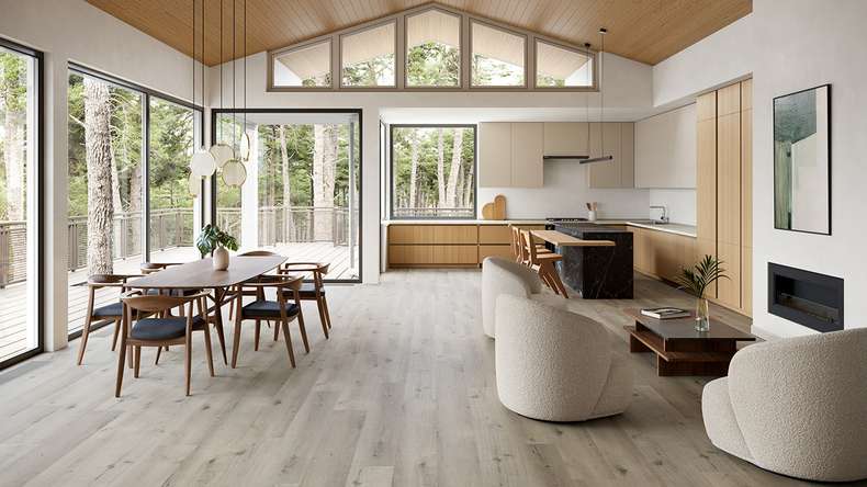 planeo WPC Vinile ad incastro - PUREtec MAX 70 EIR Light Grey Oak | Isolamento acustico integrato (RP-A50-5)