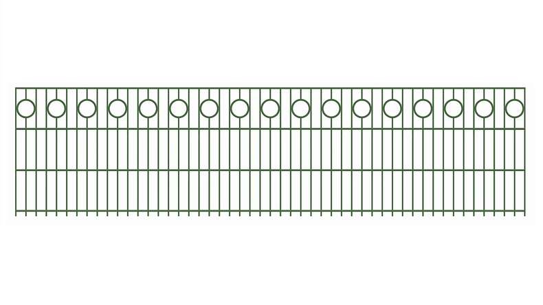 recinzione decorativa a doppio binario Halo 6/6/6 RAL 6005 verde muschio