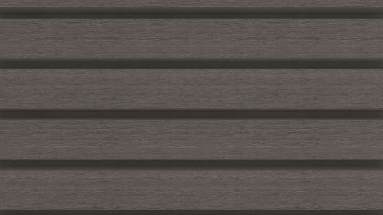 planeo LINEA Wide - Rivestimento per facciate in WPC CoEx, grigio scuro, 2900 x 181 mm