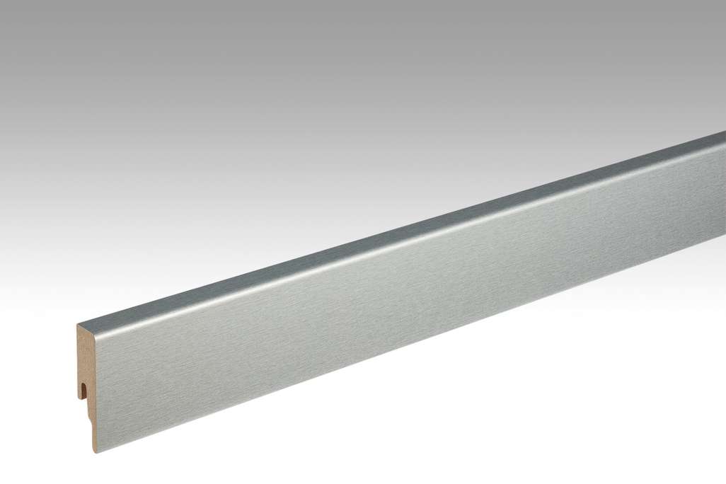 Battiscopa MEISTER in acciaio inox DF 063 - 2380 x 60 x 16 mm (200013-2380-00063)