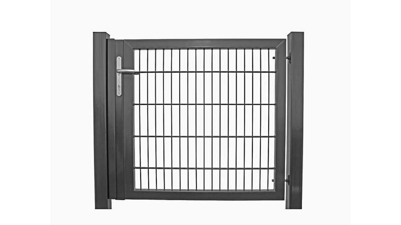 Porta universale pesante a 1 pannello antracite A 1400 x L 1325 mm inclusi i pali della porta