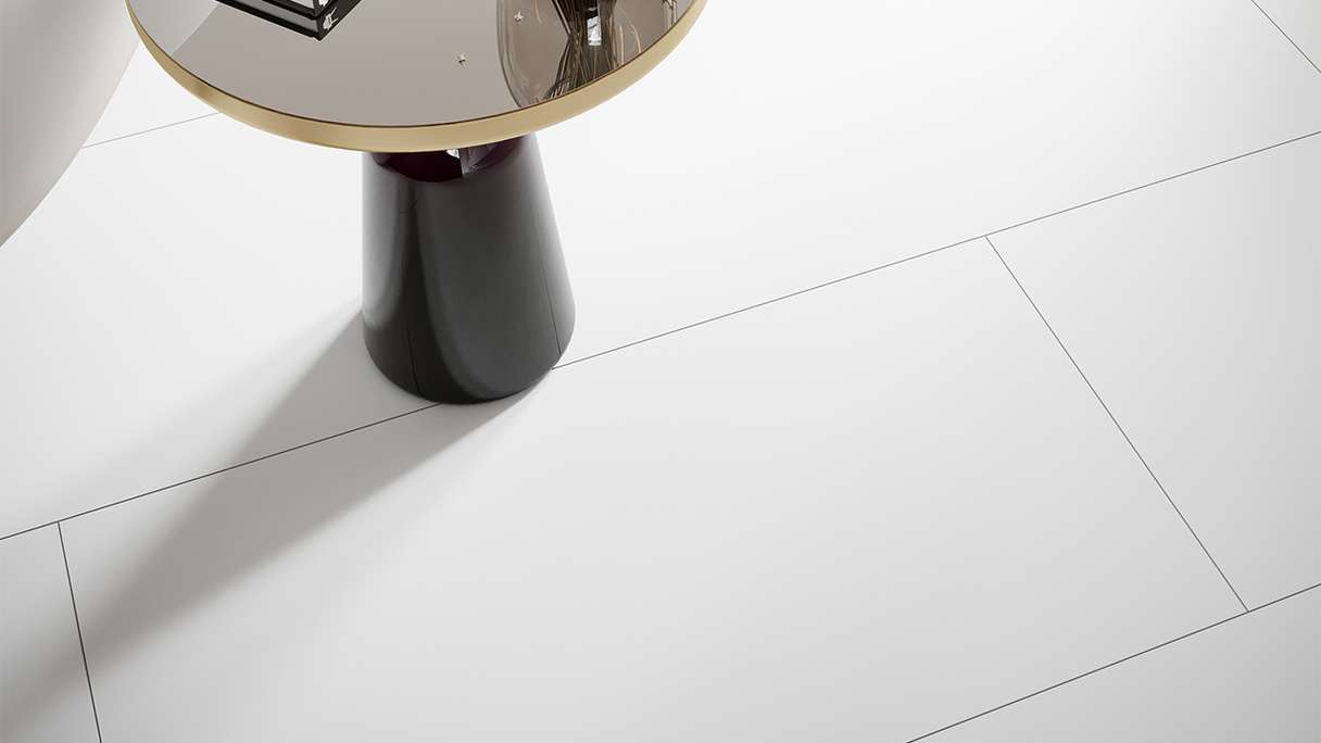 planeo Vinile rigido a incastro - Bianco pietra opaco | Isolamento acustico integrato (100P2935MT)