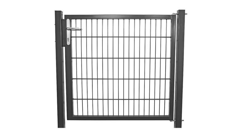 Porta universale media a 1 pannello antracite inclusi i pali della porta