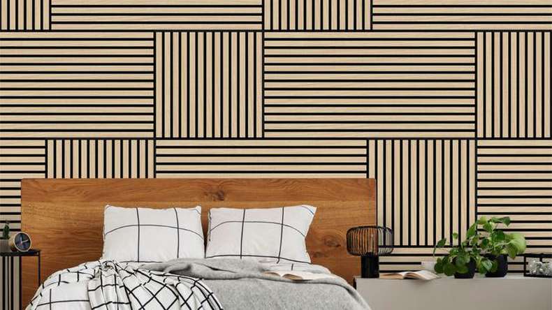 pannello acustico planeo - MixWall Timber Touch Flare Oak 52 x 52 cm | impiallacciato in vero legno (PLMW-00011A)