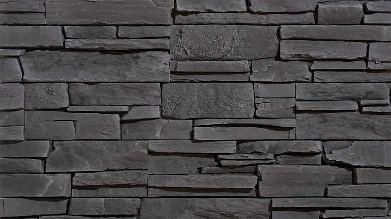 planeo StoneWall Scivoloni in pietra massiccia - Ossidiana