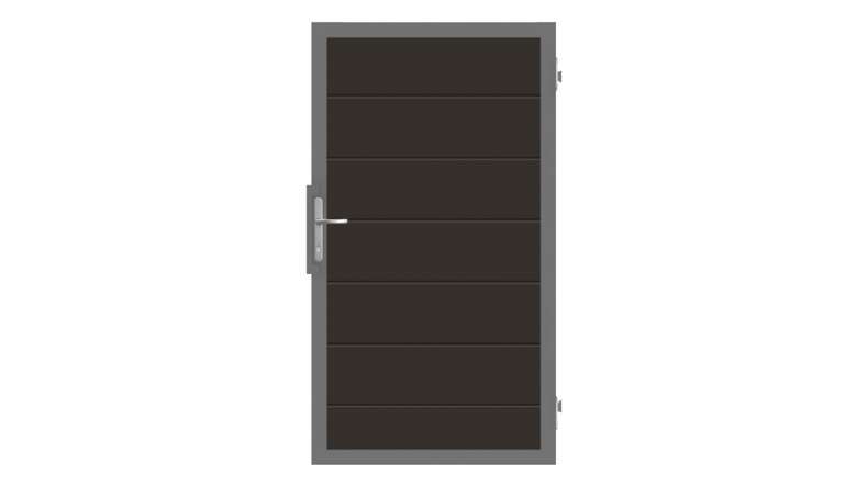 planeo Gardence Strong XL - Porta universale BPC Grigio antracite con telaio in alluminio antracite