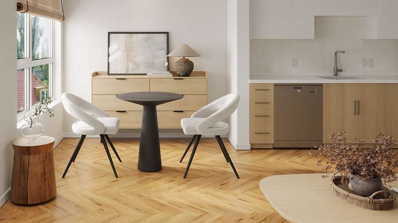 planeo Vinile rigido a incastro - Rovere naturale a spina di pesce | isolamento acustico integrato (DF-KH-151-055)