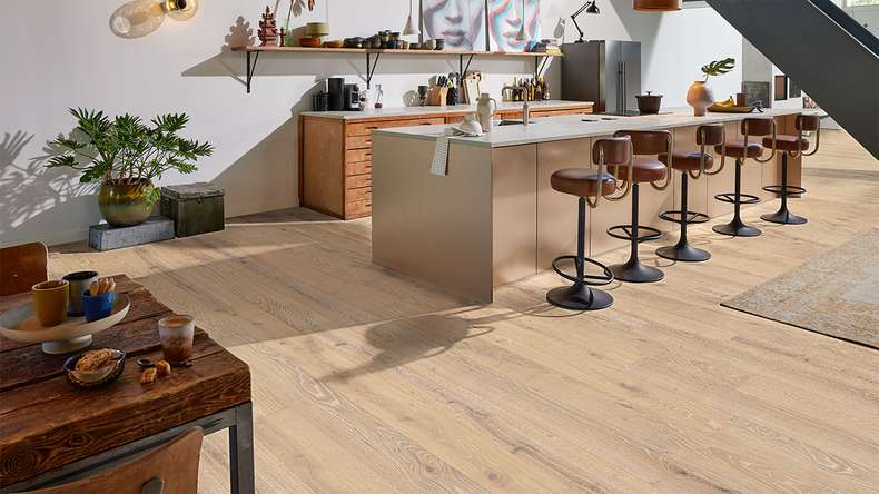 MEISTER Pavimento in legno - Natureflex HD 100 Quercia vivido bianco chiaro calcinato 20016 | Aspetto autentico (500139-2200210-20016)