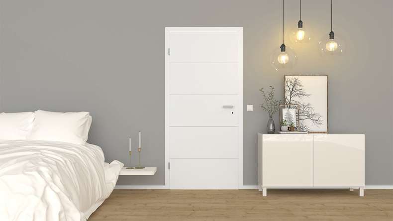 porta interna di design planeo PUREA Vivo 5 laccato bianco 9003 design edge | laccato - 1985 x 610|735|860|985 mm