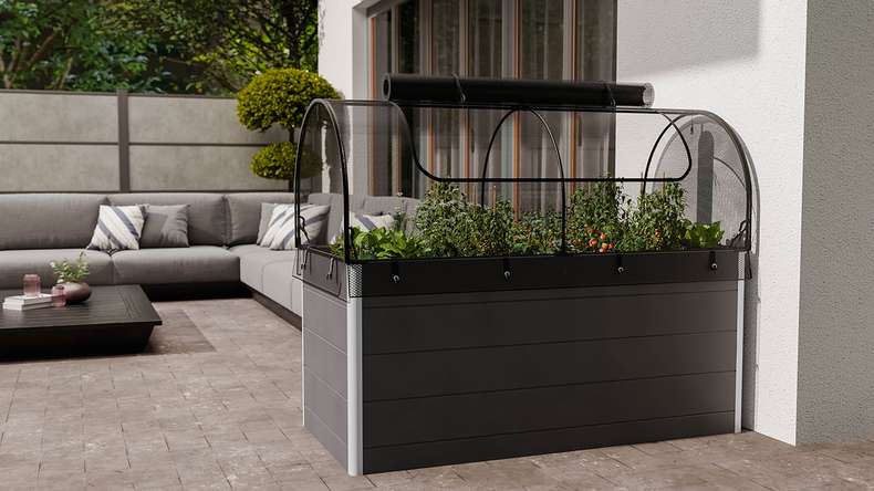 planeo Rete per letto rialzato - Nero 149,9 x 69,4 x 62 cm