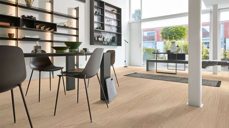 MEISTER Pavimento in legno - Natureflex HD 100 Quercia bianco crema vivo 20014 | Aspetto autentico (500139-2200210-20014)