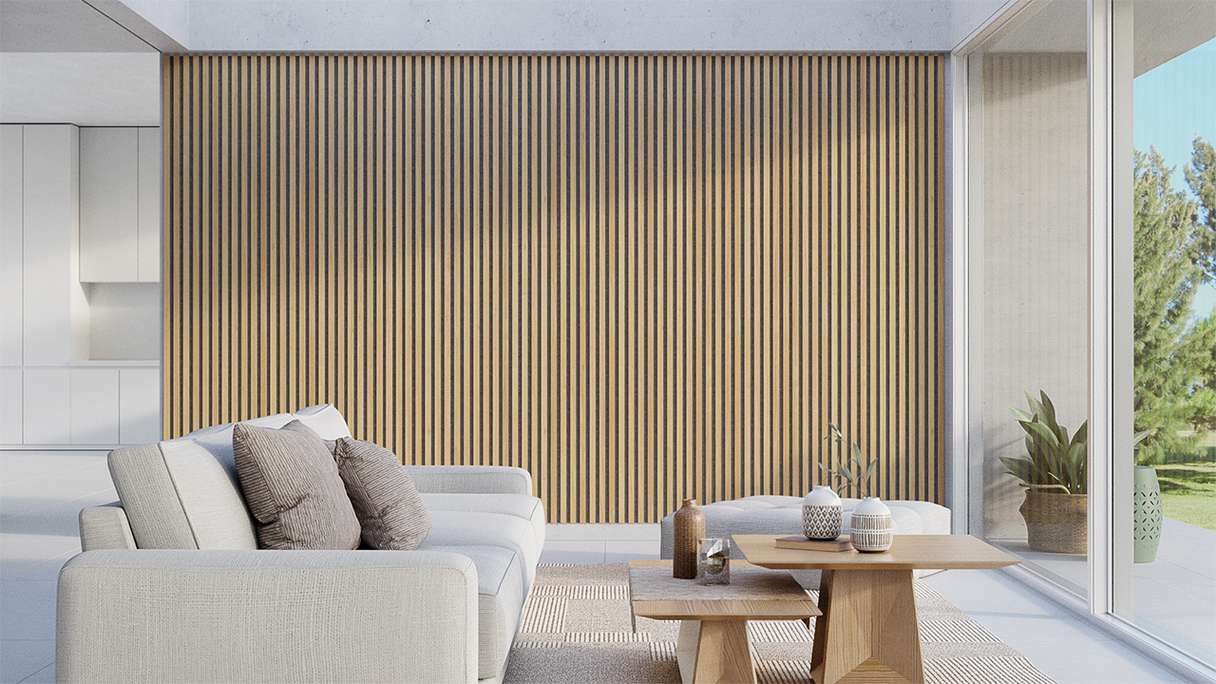 Skaben Pannelli acustici SilentWall Pro - rovere marrone chiaro - 250 x 60 cm