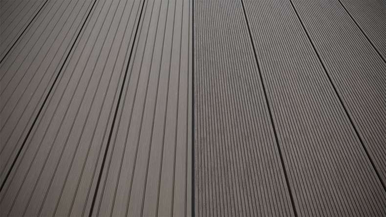 planeo LightWood WPC tavola cava - Grigio chiaro 3m scanalato/scanalato