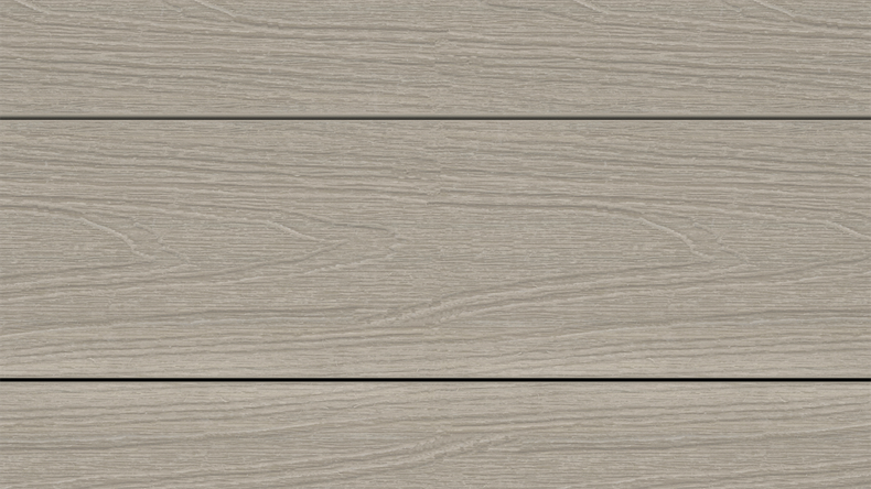 planeo UNIDeck - Listello per terrazza rivestito in WPC CoEx, grigio chiaro, 3 m - strutturato/liscio spazzolato