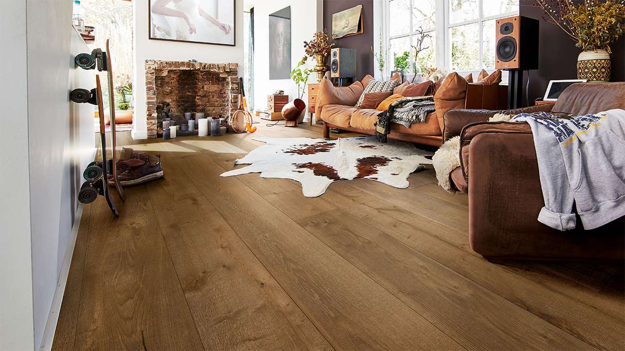MEISTER Lindura pavimento in legno HD 400 - 08903 Rovere autentico grigio oliva texture vintage, oliato naturale 2200 x 270 x 11 mm (500213-2200270-08903)