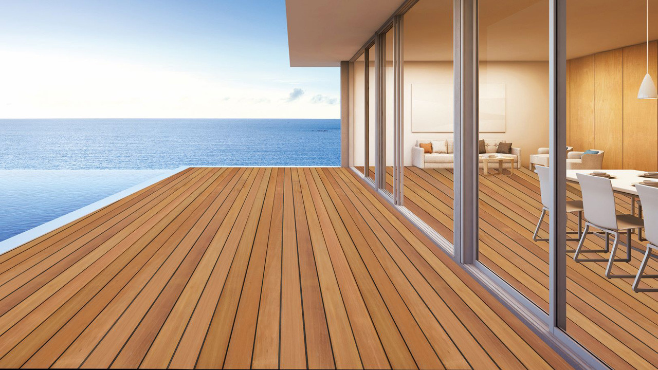 TerraWood legno per esterni Garapa PRIME 21 x 145mm - entrambi i lati lisci  - Tavole per esterno - Terrazza