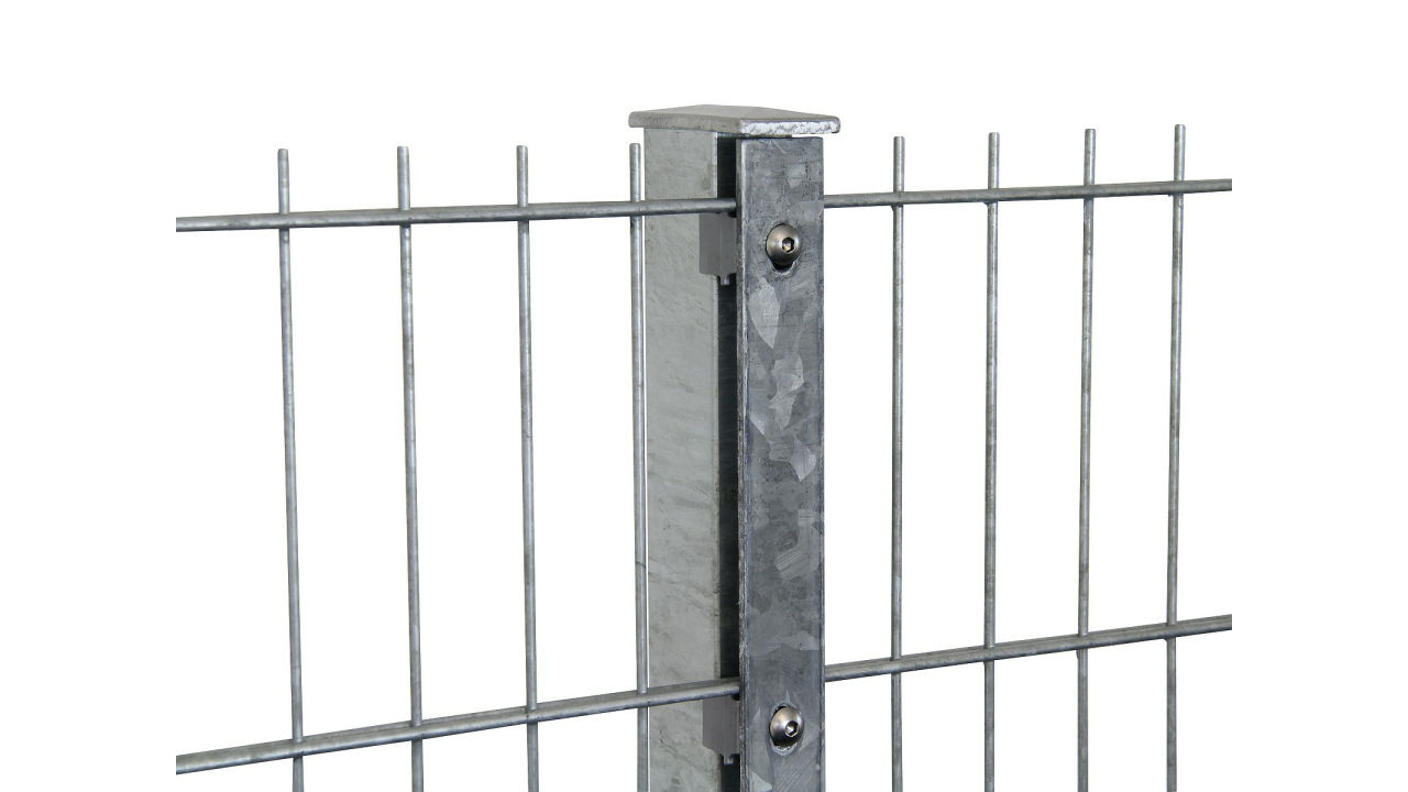 pali di recinzioni tipo F zincati a caldo per recinzioni a doppia maglia -  Recinzioni giardino