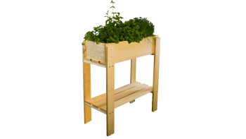 letto rialzato planeo robusto in abete naturale 75x34x83cm