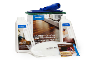 Set di cura Dr Schutz per pavimenti in legno e sughero oliati e cerati