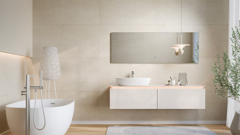 rivestimento planeo SPC - CeraRock Tile Stripes Concrete Tan 120 x 60 cm