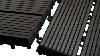 planeo pavimenti WPC piastrella per patio antracite 30x30 cm - 6 pz.