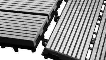planeo pavimenti WPC piastrella per patio grigio 30x30 cm - 6 pz.