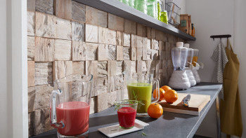 Skaben WoodWall - Cubo in legno di teak Java