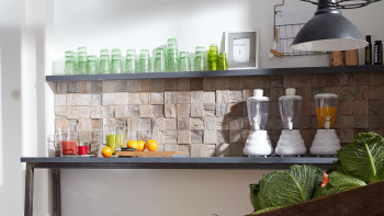 Skaben WoodWall - Cubo in legno di teak Java