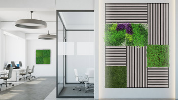 pannello acustico planeo - MixWall Leaf Mood Violet Mixed Flora 52 x 52 cm | pianta artificiale (PLMW-61111)