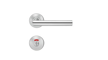 Maniglia E300D in acciaio inox opaco - bagno con kliprosette