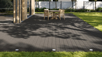 planeo AntikWood WPC tavola solido - Grigio antracite 3m invecchiato
