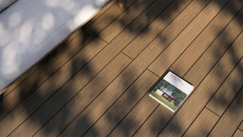 planeo AntikWood WPC set completo di tavole massicce - Marrone chiaro anticato