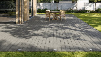 planeo AntikWood WPC tavola solido - Grigio pietra 3m invecchiato