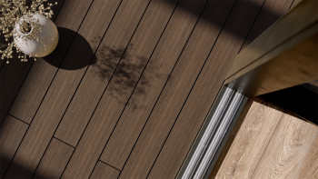planeo AntikWood WPC tavola solido - Marrone 3m antico invecchiato