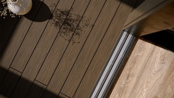 planeo AntikWood WPC set completo di tavole massicce - marrone antico invecchiato