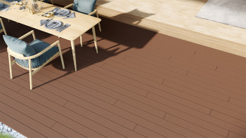 planeo LightWood WPC tavola cava - Marrone chiaro 3m scanalato/scanalato
