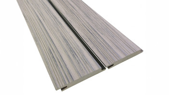 planeo Fassado - Rivestimento di facciata a rombi in WPC grigio pietra