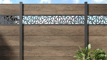 planeo Gardence Simply - Recinzione in PVC ad innesto Quadrata Quercia Monumento 180x180 cm