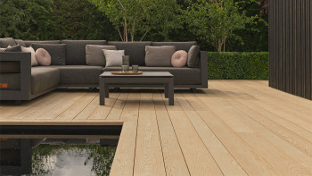 planeo Authoria PureBoard - Decking massiccio in legno di frassino da 3,6 m con texture