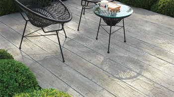 decking massiccio planeo Antica PureBoard - Rovere bianco 3,6 m testurizzato