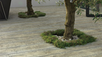 decking massiccio planeo Antica PureBoard - Rovere bianco 3,6 m testurizzato