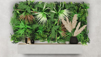 pannello acustico planeo - MixWall Leaf Mood Exotic Mixed Flora 52 x 52 cm | pianta artificiale (PLMW-71111)