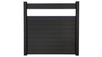 planeo Gardence Strong - recinzione a innesto BPC in vetro satinato grigio antracite 180 x 180 cm