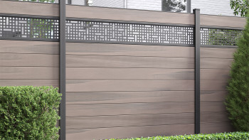 planeo Gardence Strong - Recinzione in BPC quadrato Bicolore co-ex
