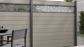 planeo Gardence Strong - Recinzione in BPC quadrato Grigio