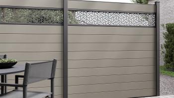 planeo Gardence Strong - Recinzione in BPC quadrato Grigio