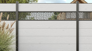 planeo Gardence Strong XL - Recinzione in BPC Standard BiColor Bianco