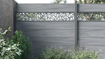 planeo Gardence Strong XL - Recinzione in BPC standard stone grey co-ex