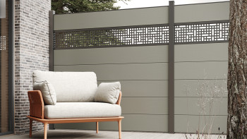planeo Gardence Strong XL - Recinzione in BPC Grigio