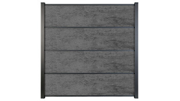 planeo Gardence Resistant - recinzione a innesto in HPL grigio antracite 180 x 183 cm